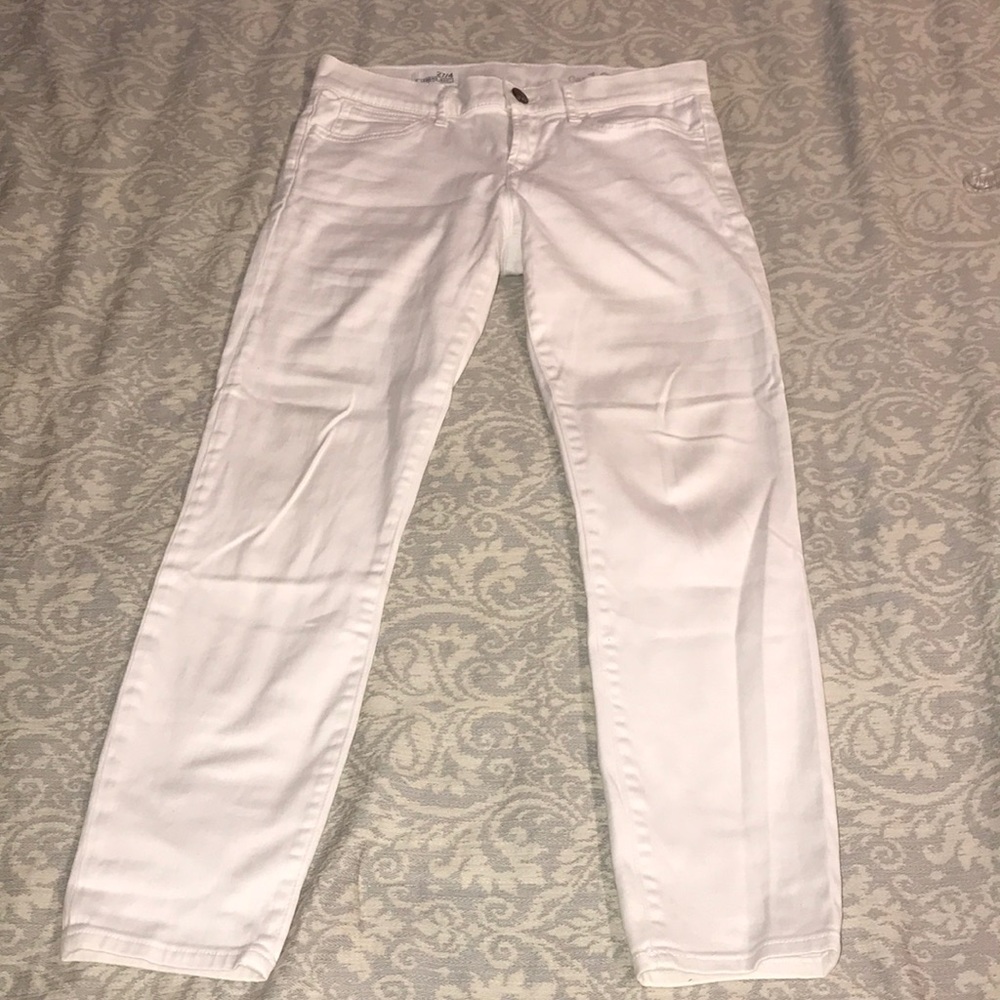GAP white jeans low rise